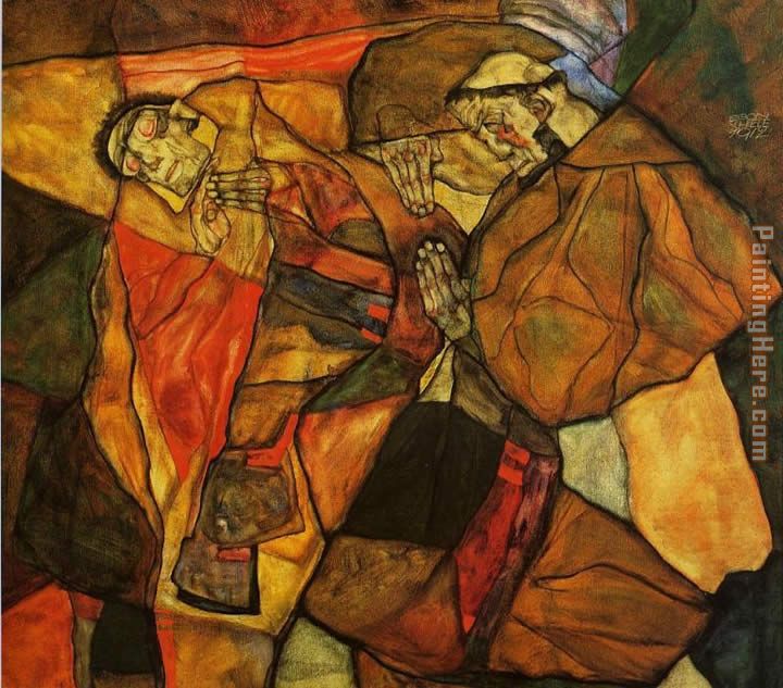 Agony _The Death Struggle painting - Egon Schiele Agony _The Death Struggle art painting
